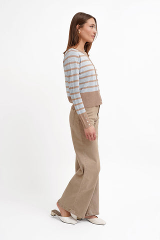 The Soft Stripe Cardigan