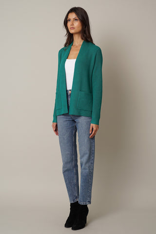 Short Open Cardigan with Pockets