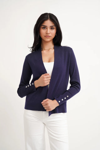 The Draped Ease Open Cardigan