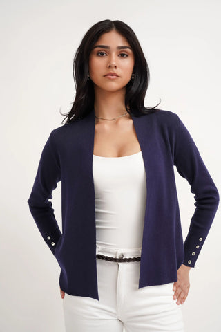 The Draped Ease Open Cardigan