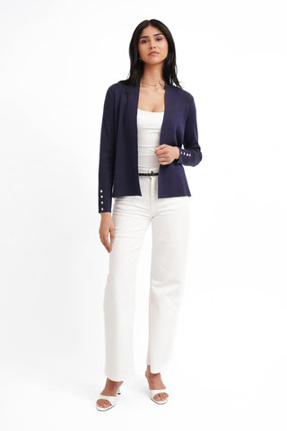 The Draped Ease Open Cardigan