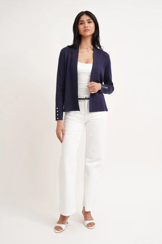 The Draped Ease Open Cardigan