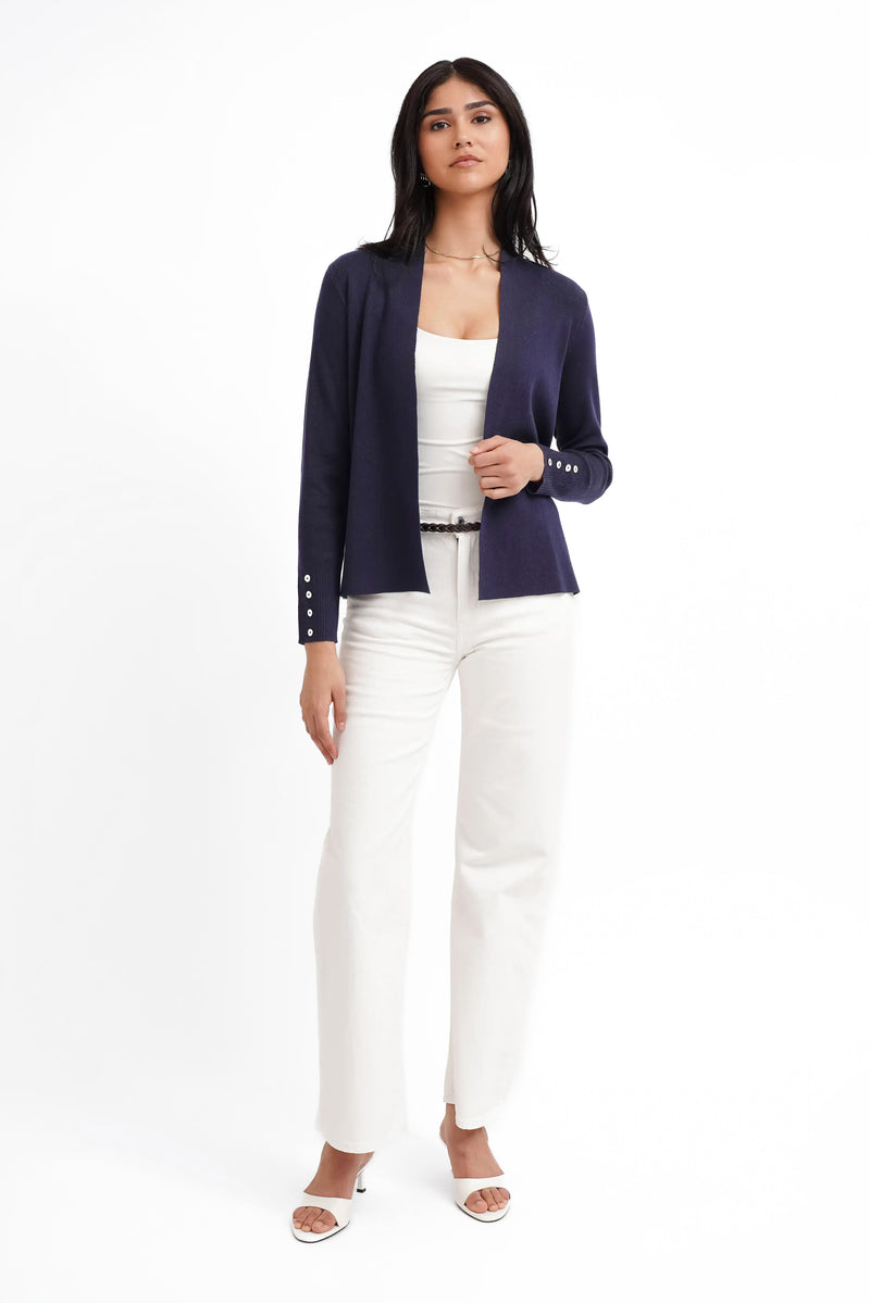 The Draped Ease Open Cardigan