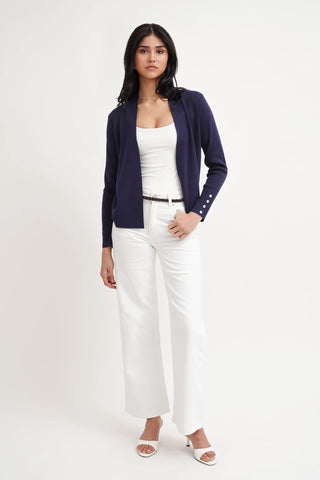 The Draped Ease Open Cardigan