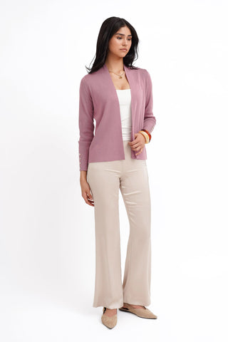 The Draped Ease Open Cardigan