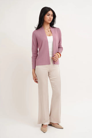 The Draped Ease Open Cardigan
