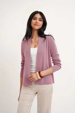 The Draped Ease Open Cardigan