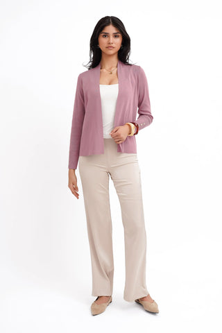 The Draped Ease Open Cardigan