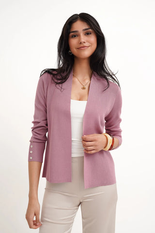 The Draped Ease Open Cardigan