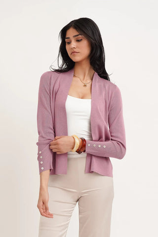 The Draped Ease Open Cardigan