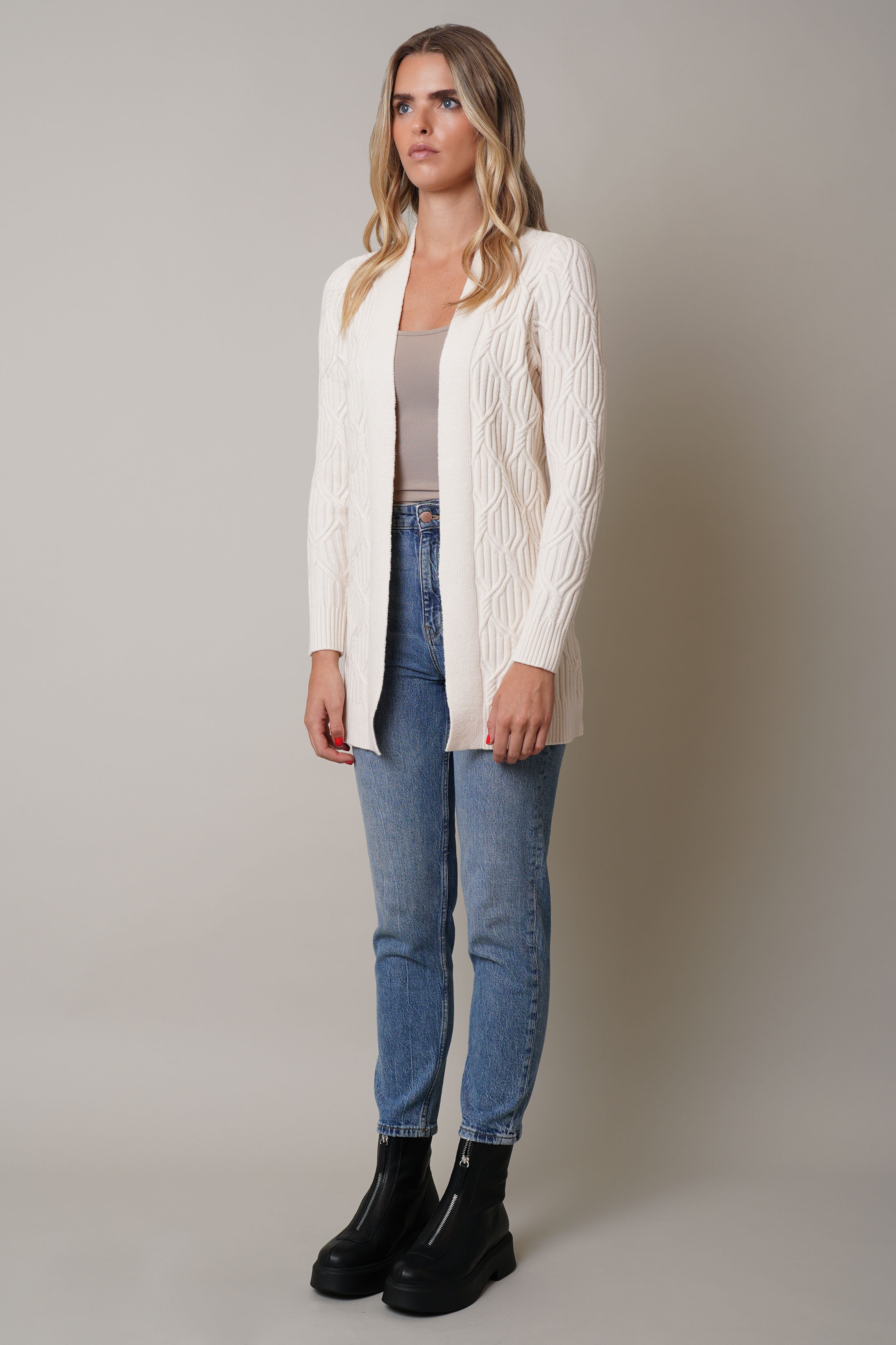 Cyrus - Long Sleeve Cabled Cardigan Cyrus - Long Sleeve Cabled Cardigan