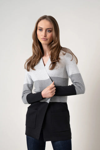 The Colorblock Open Cardigan
