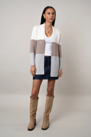 The Colorblock Open Cardigan
