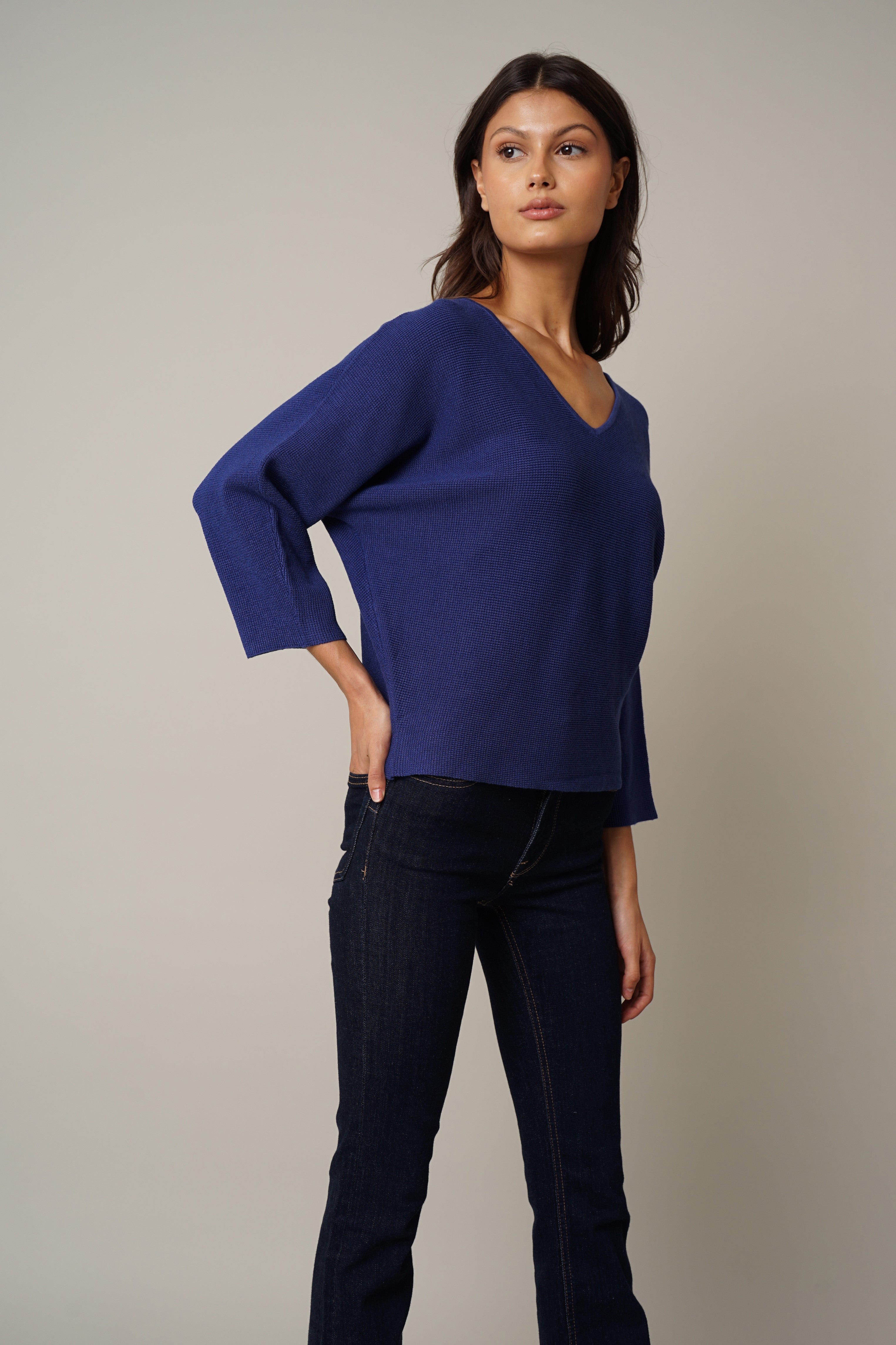 V neck 2024 dolman sweater