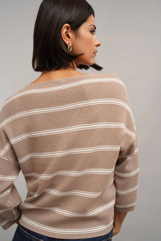 The Relaxed Stripe V-Neck Sweater