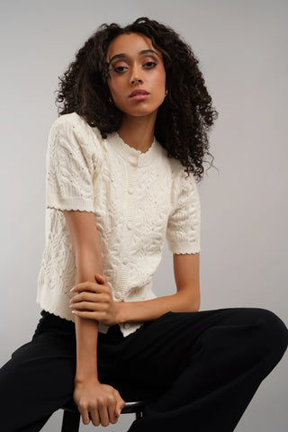The Heritage Cable Cardigan Tee