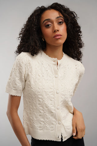 The Heritage Cable Cardigan Tee