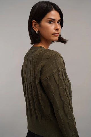 The Sculpted Cable Cardigan