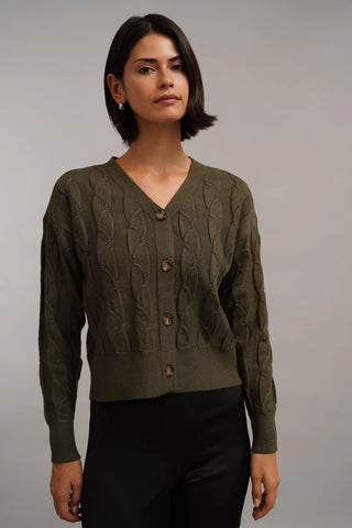 The Sculpted Cable Cardigan