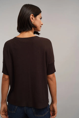 The Easy Button-Front Sweater Tee