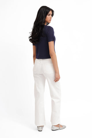 The Textured Knit Button Top