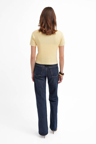 The Textured Knit Button Top