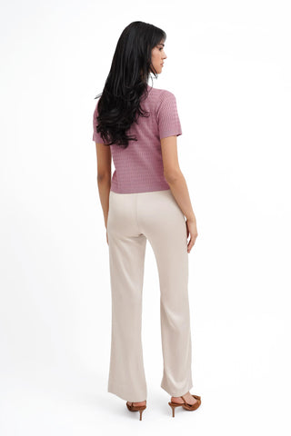 The Textured Knit Button Top