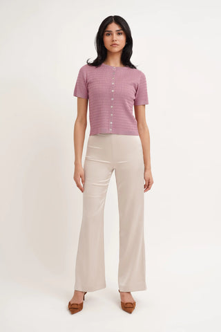 The Textured Knit Button Top