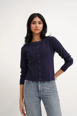 The Monochrome Button Cardigan