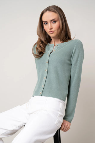 The Monochrome Button Cardigan