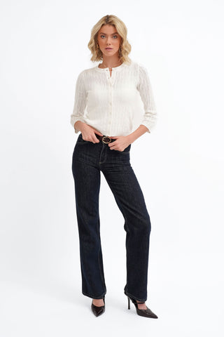 The Pointelle Button Cardigan