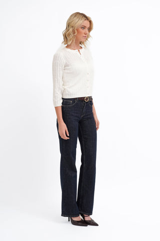The Pointelle Button Cardigan
