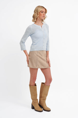 The Pointelle Button Cardigan