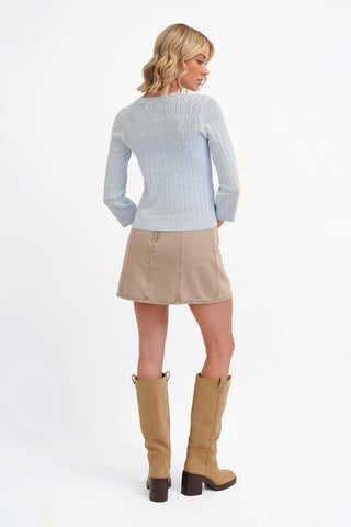 The Pointelle Button Cardigan