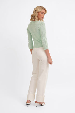 The Pointelle Button Cardigan