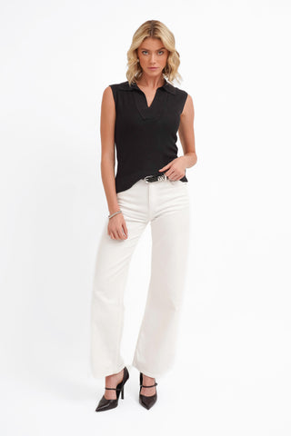 The Sleeveless Polo Knit