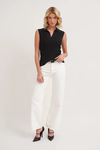 The Sleeveless Polo Knit