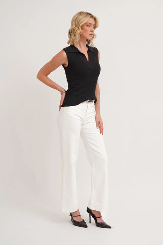 The Sleeveless Polo Knit