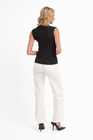 The Sleeveless Polo Knit
