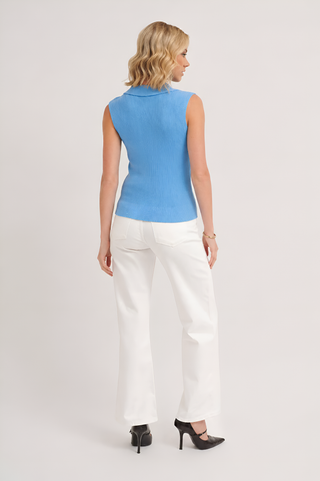 The Sleeveless Polo Knit