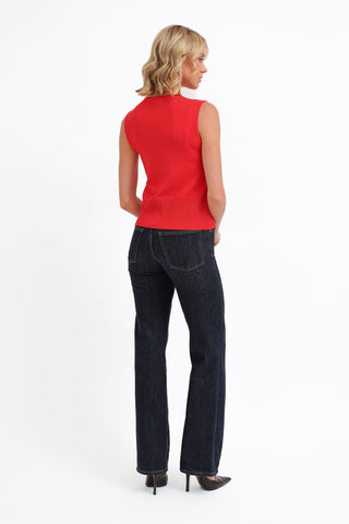 The Buttoned Knit Shell