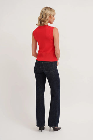 The Buttoned Knit Shell
