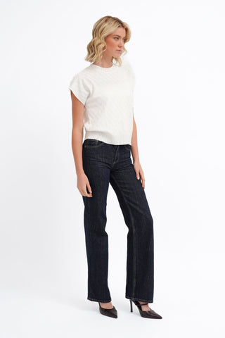 The Textured Flutter Sleeve Knit