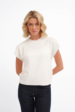 The Textured Flutter Sleeve Knit