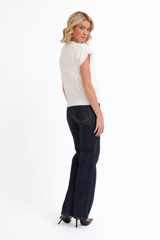 The Textured Flutter Sleeve Knit