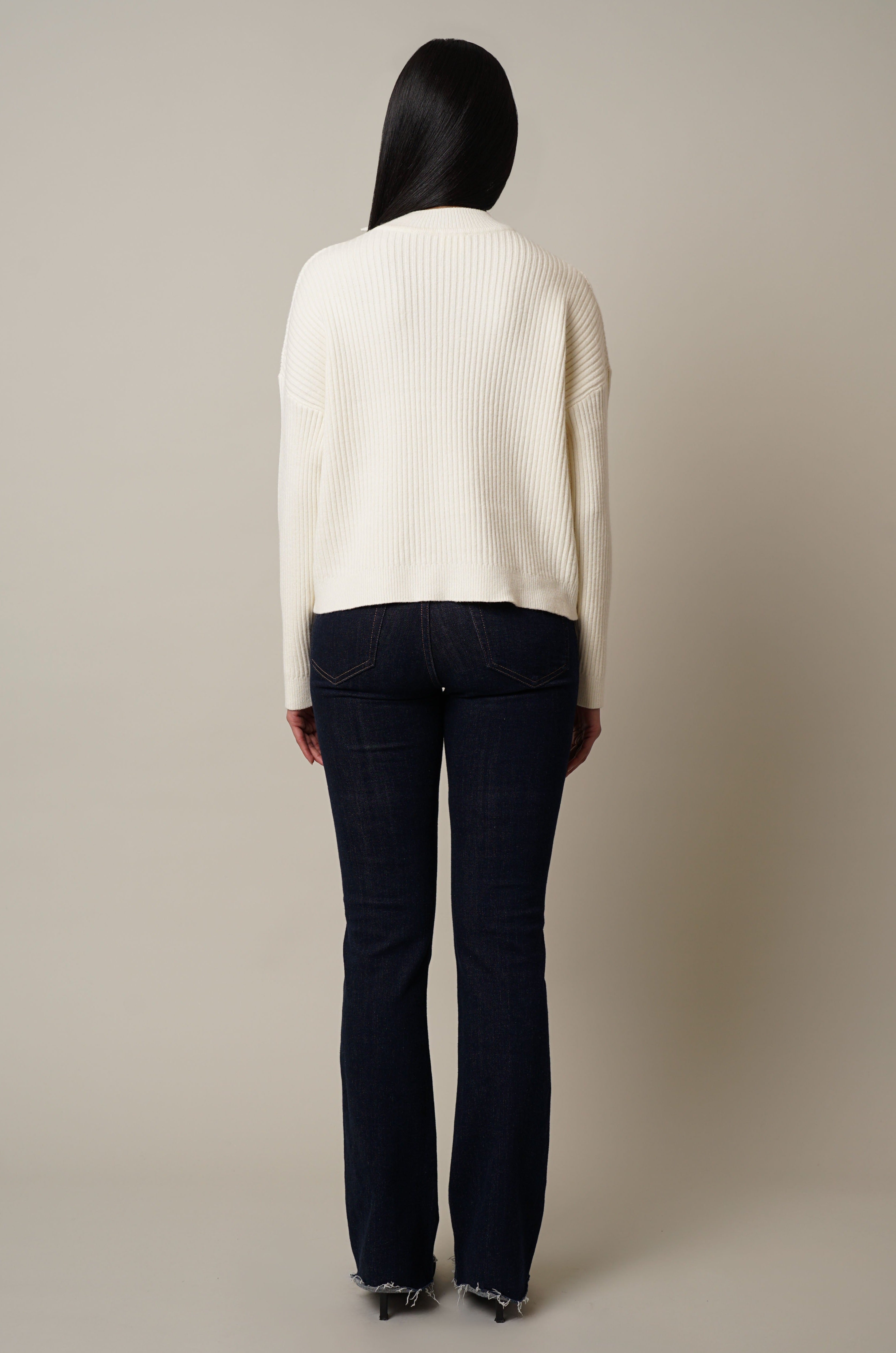 Cyrus - Mock Neck Cable Knit Pullover