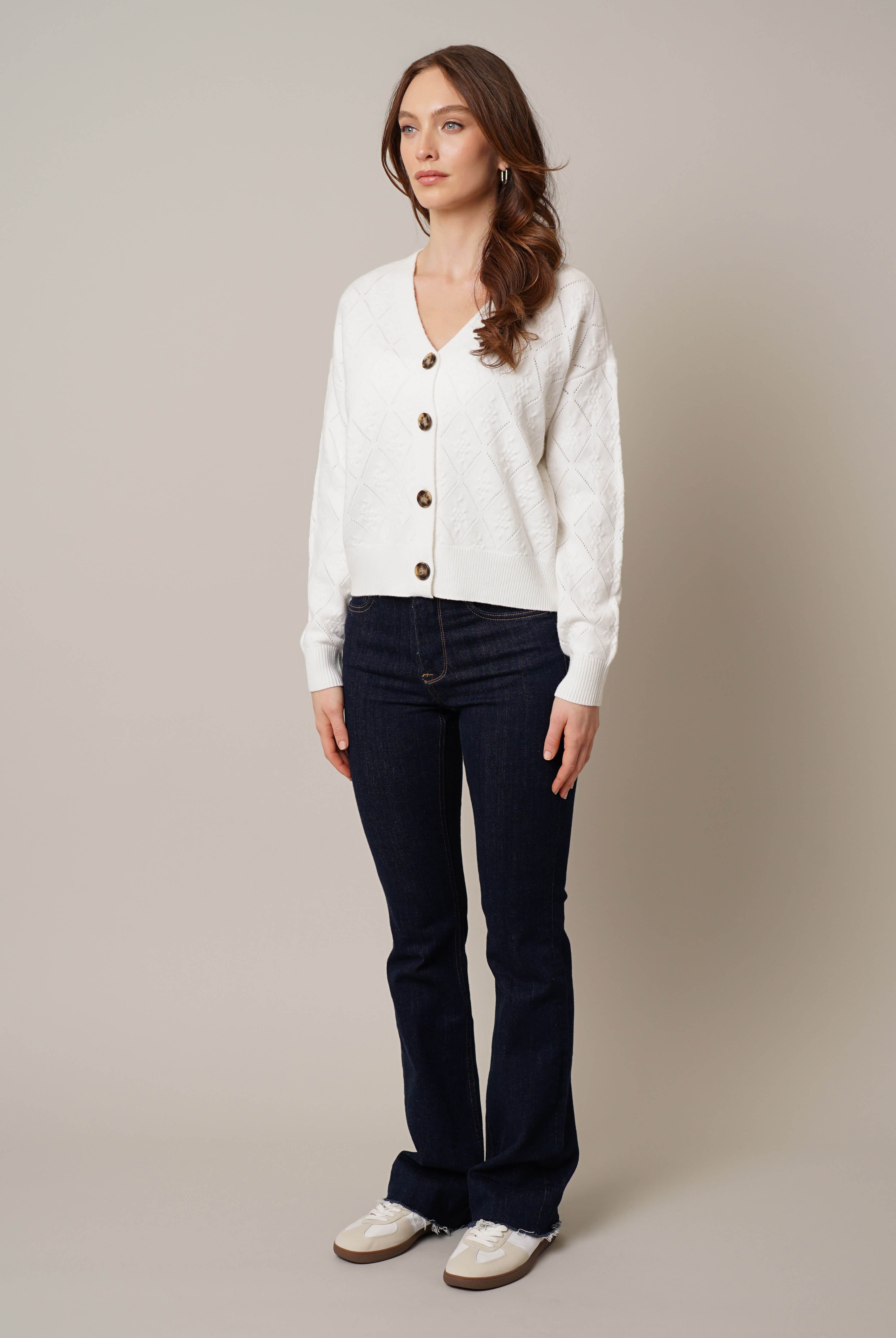Shop Design History Space-Dyed Crewneck Cardigan | Saks