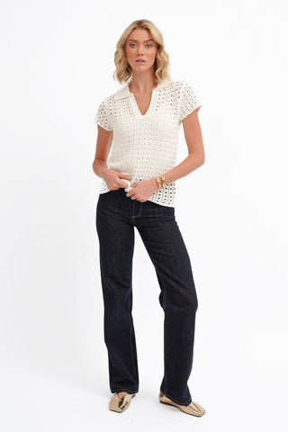 The Open Stitch Polo Knit