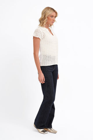 The Open Stitch Polo Knit