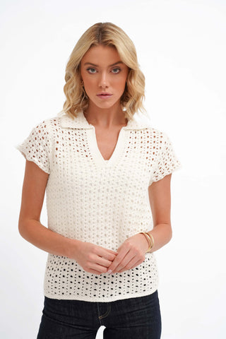 The Open Stitch Polo Knit